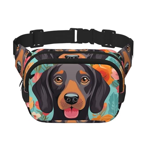 Gürteltasche für Damen und Herren, kleine modische Umhängetasche, leicht, mit Blumenmuster, für Laufen, Workout, Wandern, Reisen Gürteltasche für Damen und Herren, kleine modische Umhängetasche, leicht, mit Blumenmuster, für Laufen, Workout, Wandern, Reisen von KLLTYHMU