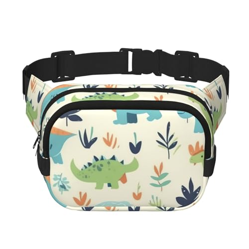 Gürteltasche für Damen und Herren, kleine modische Umhängetasche, leicht, mit Dinosaurier-Muster, Bauchtasche für Laufen, Workout, Wandern, Reisen Gürteltasche für Damen und Herren, kleine modische Umhängetasche, leicht, mit Dinosaurier-Muster, Bauchtasche für Laufen, Workout, Wandern, Reisen von KLLTYHMU