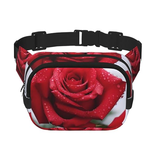 Gürteltasche für Damen und Herren, kleine modische Umhängetasche, leicht, mit Rosenblüte, Bauchtasche für Laufen, Workout, Wandern, Reisen Gürteltasche für Damen und Herren, kleine modische Umhängetasche, leicht, mit Rosenblüte, Bauchtasche für Laufen, Workout, Wandern, Reisen von KLLTYHMU