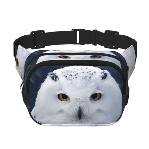Gürteltasche für Damen und Herren, kleine modische Umhängetasche, leicht, mit Schnee-Eule, Bauchtasche für Laufen, Workout, Wandern, Reisen Gürteltasche für Damen und Herren, kleine modische Umhängetasche, leicht, mit Schnee-Eule, Bauchtasche für Laufen, Workout, Wandern, Reisen von KLLTYHMU