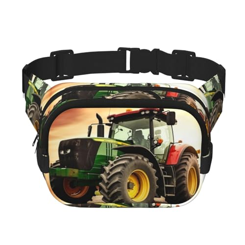Gürteltasche für Damen und Herren, kleine modische Umhängetasche, leicht, mit Traktor-Motiv, Bauchtasche für Laufen, Workout, Wandern, Reisen Gürteltasche für Damen und Herren, kleine modische Umhängetasche, leicht, mit Traktor-Motiv, Bauchtasche für Laufen, Workout, Wandern, Reisen von KLLTYHMU