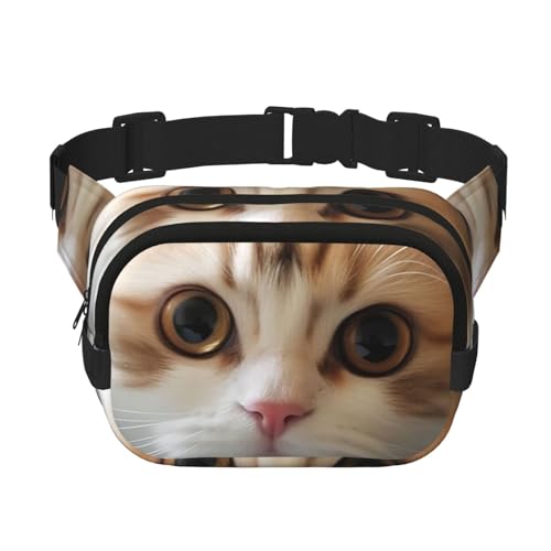 Gürteltasche für Damen und Herren, kleine modische Umhängetasche, leicht, mit niedlicher Katze, Bauchtasche für Laufen, Workout, Wandern, Reisen Gürteltasche für Damen und Herren, kleine modische Umhängetasche, leicht, mit niedlicher Katze, Bauchtasche für Laufen, Workout, Wandern, Reisen von KLLTYHMU