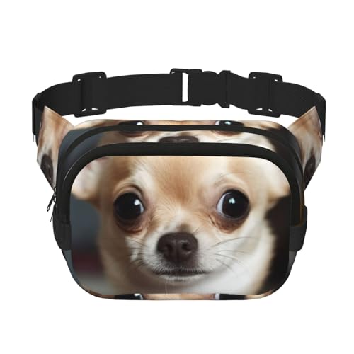 Gürteltasche für Damen und Herren, kleine modische Umhängetasche, leicht, niedlicher Chihuahua, Bauchtasche für Laufen, Workout, Wandern, Reisen Gürteltasche für Damen und Herren, kleine modische Umhängetasche, leicht, niedlicher Chihuahua, Bauchtasche für Laufen, Workout, Wandern, Reisen von KLLTYHMU