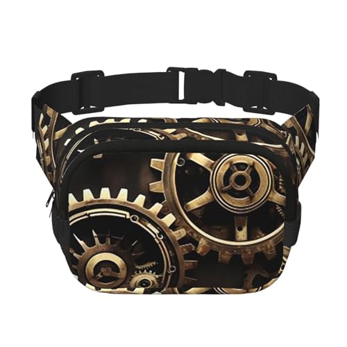Gürteltasche für Damen und Herren, kleine modische Umhängetasche, leichte Schlinge, Brusttasche, coole Steampunk-Ausrüstung, Bauchtasche für Laufen, Workout, Wandern, Reisen von KLLTYHMU