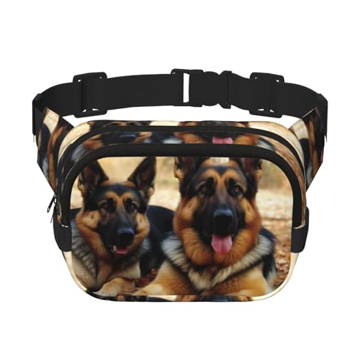 Gürteltasche für Damen und Herren, kleine modische Umhängetasche, leichte Schultertasche, Brusttasche, Deutscher Schäferhund, Bauchtasche für Laufen, Workout, Wandern, Reisen Gürteltasche für Damen und Herren, kleine modische Umhängetasche, leichte Schultertasche, Brusttasche, Deutscher Schäferhund, Bauchtasche für Laufen, Workout, Wandern, Reisen von KLLTYHMU