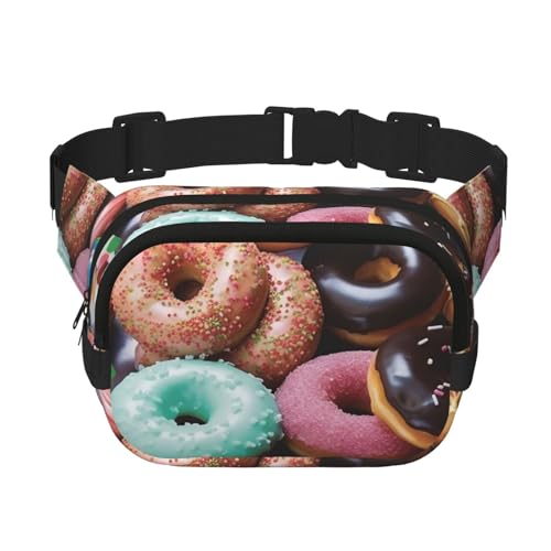 Gürteltasche für Damen und Herren, kleine modische Umhängetasche, leichte Schultertasche, Brusttasche, Donuts, Bauchtasche für Laufen, Workout, Wandern, Reisen Gürteltasche für Damen und Herren, kleine modische Umhängetasche, leichte Schultertasche, Brusttasche, Donuts, Bauchtasche für Laufen, Workout, Wandern, Reisen von KLLTYHMU