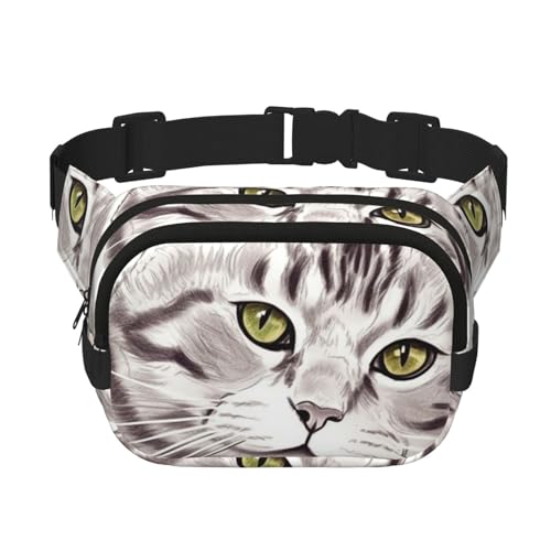 Gürteltasche für Damen und Herren, kleine modische Umhängetasche, leichte Schultertasche, Brusttasche, Katze, Bauchtasche für Laufen, Workout, Wandern, Reisen Gürteltasche für Damen und Herren, kleine modische Umhängetasche, leichte Schultertasche, Brusttasche, Katze, Bauchtasche für Laufen, Workout, Wandern, Reisen von KLLTYHMU