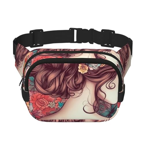 Gürteltasche für Damen und Herren, kleine modische Umhängetasche, leichte Schultertasche, Brusttasche, schöne Bauchtasche für Mädchen, für Laufen, Workout, Wandern, Reisen Gürteltasche für Damen und Herren, kleine modische Umhängetasche, leichte Schultertasche, Brusttasche, schöne Bauchtasche für Mädchen, für Laufen, Workout, Wandern, Reisen von KLLTYHMU