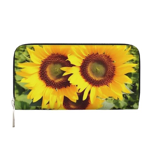 Herzförmige Sonnenblumen-Geldbörse aus Leder für Damen und Mädchen, mit Reißverschluss, Kreditkartenhalter, lang, PU, Clutch, Geldbörse, wasserdicht, Reisehandtasche Herzförmige Sonnenblumen-Geldbörse aus Leder für Damen und Mädchen, mit Reißverschluss, Kreditkartenhalter, lang, PU, Clutch, Geldbörse, wasserdicht, Reisehandtasche von KLLTYHMU