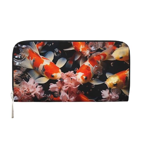 Japan Fancy Karpfen Fische Leder Geldbörse für Frauen Mädchen Reißverschluss Kreditkartenhalter Lange PU Geldbörse Clutch Geldbörse Wasserdichte Reisehandtasche Japan Fancy Karpfen Fische Leder Geldbörse für Frauen Mädchen Reißverschluss Kreditkartenhalter Lange PU Geldbörse Clutch Geldbörse Wasserdichte Reisehandtasche von KLLTYHMU