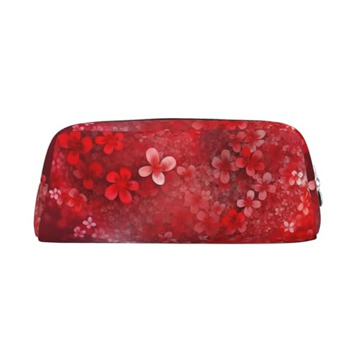 KLLTYHMU Federmäppchen aus Leder, Motiv: rote Herzen, Blumen, niedliches Reißverschluss-Federmäppchen, Stiftetasche, multifunktional, Reise-Make-up-Kosmetiktasche, Schlüsseltasche für Damen, Herren KLLTYHMU Federmäppchen aus Leder, Motiv: rote Herzen, Blumen, niedliches Reißverschluss-Federmäppchen, Stiftetasche, multifunktional, Reise-Make-up-Kosmetiktasche, Schlüsseltasche für Damen, Herren von KLLTYHMU