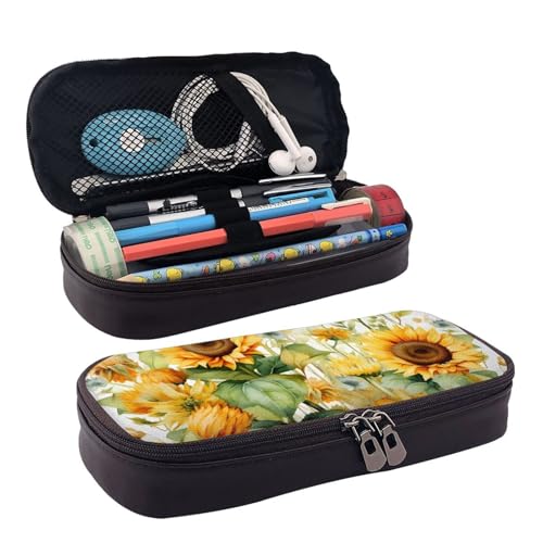 KLLTYHMU Federmäppchen aus Leder, großes Fassungsvermögen, Aufbewahrungstasche mit Fächern, niedliches Federmäppchen, Baseball, Softball, Schnürsenkel, Stiftebox, tragbare Kosmetiktasche von KLLTYHMU