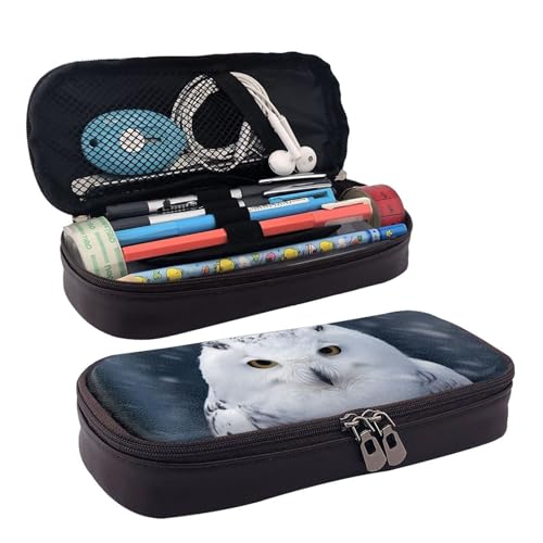 KLLTYHMU Federmäppchen aus Leder, großes Fassungsvermögen, Aufbewahrungstasche mit Fächern, niedliches Federmäppchen, traditionelle Windmühle, Stiftebox, tragbare Kosmetiktasche, Make-up-Tasche von KLLTYHMU