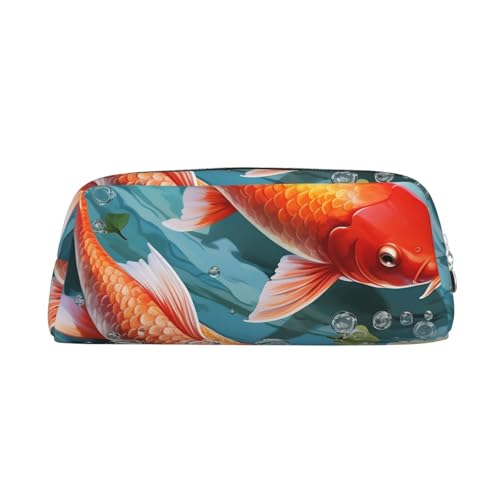KLLTYHMU Japanisches Federmäppchen aus Leder, hübsches Karpfenfisch, niedliches Federmäppchen mit Reißverschluss, multifunktional, Reise-Make-up, Kosmetiktasche, Schlüsseltasche für Damen, Herren KLLTYHMU Japanisches Federmäppchen aus Leder, hübsches Karpfenfisch, niedliches Federmäppchen mit Reißverschluss, multifunktional, Reise-Make-up, Kosmetiktasche, Schlüsseltasche für Damen, Herren von KLLTYHMU