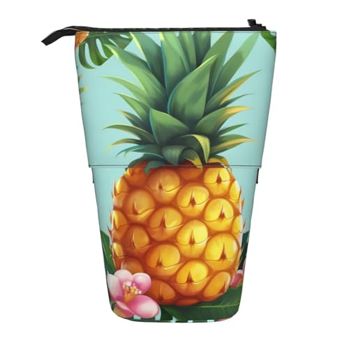 KLLTYHMU Tropische Ananas-Teleskop-Federtasche, Stifthalter, Pop-Up-Federmäppchen, tragbar, Stand-Up-Federmäppchen, niedlich, geräumig, für Bürobedarf KLLTYHMU Tropische Ananas-Teleskop-Federtasche, Stifthalter, Pop-Up-Federmäppchen, tragbar, Stand-Up-Federmäppchen, niedlich, geräumig, für Bürobedarf von KLLTYHMU