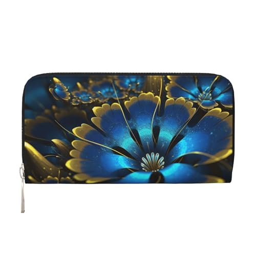 Ledergeldbörse für Damen und Mädchen, mit Reißverschluss, Kreditkartenhalter, lang, PU, Clutch, wasserdicht, Reisehandtasche von KLLTYHMU