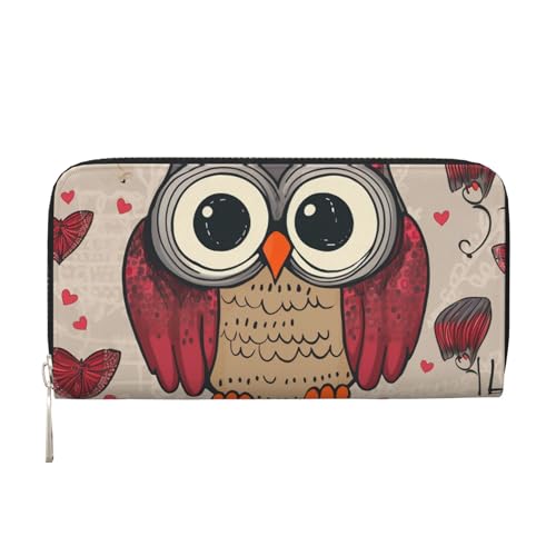 Love Owl Ledergeldbörse für Damen und Mädchen, mit Reißverschluss, Kreditkartenhalter, lang, PU, Clutch, Geldbörse, wasserdicht, Reisehandtasche Love Owl Ledergeldbörse für Damen und Mädchen, mit Reißverschluss, Kreditkartenhalter, lang, PU, Clutch, Geldbörse, wasserdicht, Reisehandtasche von KLLTYHMU