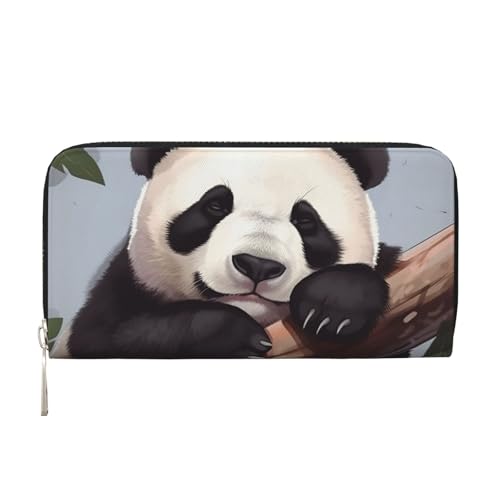 Niedliche schlafende Panda-Ledergeldbörse für Damen und Mädchen, mit Reißverschluss, Kreditkartenhalter, lange PU-Geldbörse, Clutch, Geldbörse, wasserdichte Reisehandtasche Niedliche schlafende Panda-Ledergeldbörse für Damen und Mädchen, mit Reißverschluss, Kreditkartenhalter, lange PU-Geldbörse, Clutch, Geldbörse, wasserdichte Reisehandtasche von KLLTYHMU