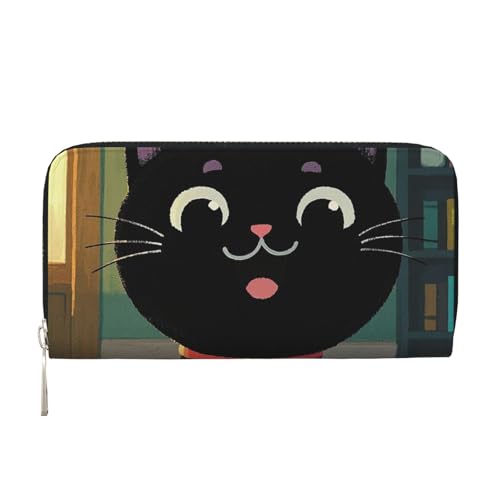 Süße Cartoon-Geldbörse aus Leder für Damen und Mädchen, mit Reißverschluss, Kreditkartenhalter, lang, PU, Clutch, Geldbörse, wasserdicht, Reisehandtasche von KLLTYHMU