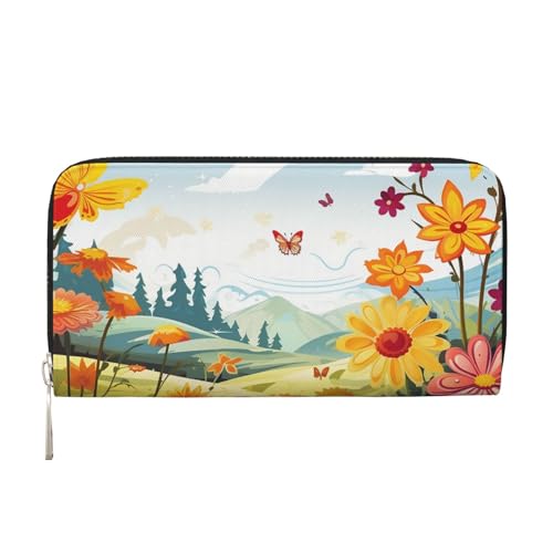 Sun Butterflies Libelle Blumen Leder Geldbörse für Frauen Mädchen Reißverschluss Kreditkartenhalter Lange PU Geldbörse Clutch Geldbörse Wasserdichte Reisehandtasche Sun Butterflies Libelle Blumen Leder Geldbörse für Frauen Mädchen Reißverschluss Kreditkartenhalter Lange PU Geldbörse Clutch Geldbörse Wasserdichte Reisehandtasche von KLLTYHMU