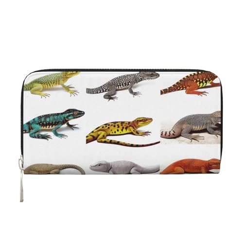 Verschiedene Arten von Eidechsenleder-Geldbörse für Damen und Mädchen, mit Reißverschluss, Kreditkartenhalter, lange PU-Geldbörse, Clutch, Geldbörse, wasserdicht, Reisehandtasche Verschiedene Arten von Eidechsenleder-Geldbörse für Damen und Mädchen, mit Reißverschluss, Kreditkartenhalter, lange PU-Geldbörse, Clutch, Geldbörse, wasserdicht, Reisehandtasche von KLLTYHMU