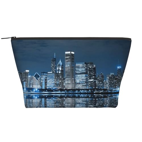 Chicago Kosmetiktasche, Kosmetiktasche, Reise-Organizer, exquisite Kulturbeutel, Leiter, tragbarer Kosmetik-Organizer, Schreibwaren-Tasche, Schwarz , Einheitsgröße von KLMELLMDE