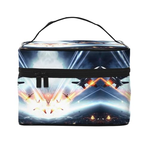 Große Kapazität Reise Flugzeug Kosmetiktasche Canvas Damen Kulturbeutel Multi-Taschen Kosmetiktasche mit Griff Weihnachten Urlaub Kosmetiktasche, Schwarz , Einheitsgröße Große Kapazität Reise Flugzeug Kosmetiktasche Canvas Damen Kulturbeutel Multi-Taschen Kosmetiktasche mit Griff Weihnachten Urlaub Kosmetiktasche, Schwarz , Einheitsgröße von KLMELLMDE