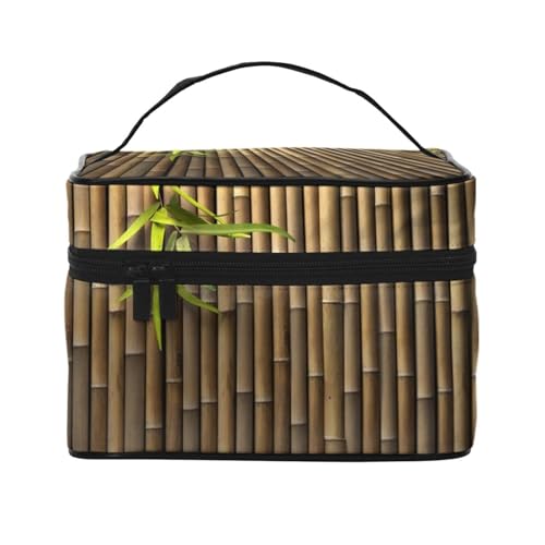 Große Kapazität Reise Frühling Bambus Kosmetiktasche Canvas Damen Kulturtasche Multi Pocket Kosmetiktasche mit Griff Weihnachten Urlaub Kosmetiktasche, Schwarz , Einheitsgröße Große Kapazität Reise Frühling Bambus Kosmetiktasche Canvas Damen Kulturtasche Multi Pocket Kosmetiktasche mit Griff Weihnachten Urlaub Kosmetiktasche, Schwarz , Einheitsgröße von KLMELLMDE