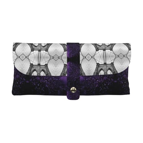 KLMELLMDE Exquisite Brooklyn Bridge Stifteetui, Schnappverschluss Leder Brillentasche Schule Stifteetui Büro Schreibwaren Organizer Make-up Tasche KLMELLMDE Exquisite Brooklyn Bridge Stifteetui, Schnappverschluss Leder Brillentasche Schule Stifteetui Büro Schreibwaren Organizer Make-up Tasche von KLMELLMDE