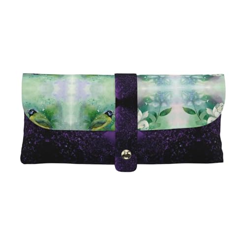 KLMELLMDE Exquisite Gardenia Blumen Vögel Stifteetui Schnappverschluss Leder Brillentasche Schule Stifteetui Büro Schreibwaren Organizer Make-up Tasche KLMELLMDE Exquisite Gardenia Blumen Vögel Stifteetui Schnappverschluss Leder Brillentasche Schule Stifteetui Büro Schreibwaren Organizer Make-up Tasche von KLMELLMDE