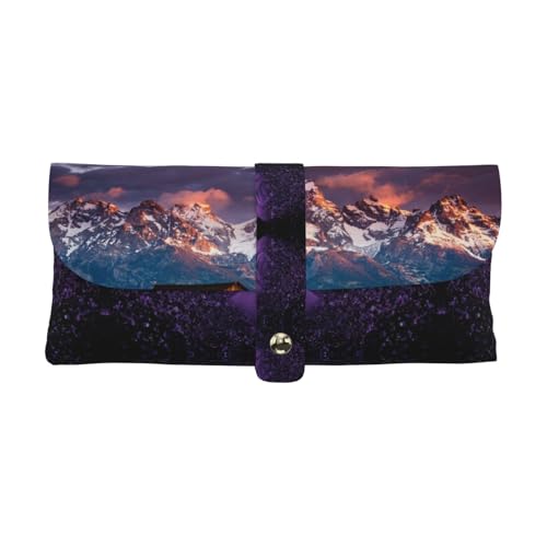 KLMELLMDE Exquisite National Park Stifteetui, Schnappverschluss Leder Brillentasche Schule Stifteetui Büro Schreibwaren Organizer Make-up Tasche von KLMELLMDE