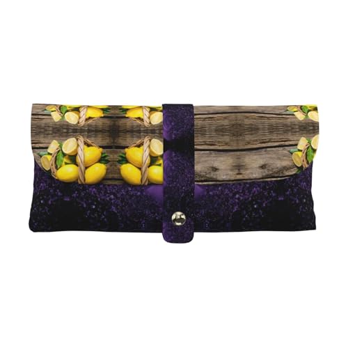 KLMELLMDE Exquisite One Basket Zitronen Stifteetui, Schnappverschluss Leder Brillentasche, Schule Stifteetui, Büro Schreibwaren Organizer, Make-up Tasche KLMELLMDE Exquisite One Basket Zitronen Stifteetui, Schnappverschluss Leder Brillentasche, Schule Stifteetui, Büro Schreibwaren Organizer, Make-up Tasche von KLMELLMDE