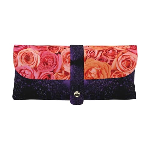 KLMELLMDE Exquisite Orange Rose Stifteetui Schnappverschluss Leder Brillentasche Schule Stifteetui Büro Schreibwaren Organizer Make-up Tasche KLMELLMDE Exquisite Orange Rose Stifteetui Schnappverschluss Leder Brillentasche Schule Stifteetui Büro Schreibwaren Organizer Make-up Tasche von KLMELLMDE