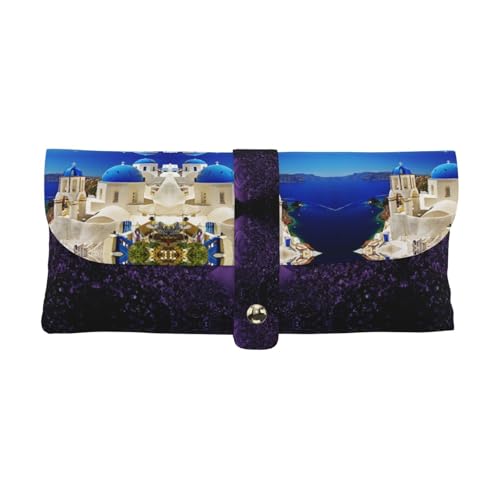 KLMELLMDE Exquisite Santorini Griechische Insel Sea View Stifteetui Schnappverschluss Leder Brillentasche Schule Stifteetui Büro Schreibwaren Organizer Make-up Tasche KLMELLMDE Exquisite Santorini Griechische Insel Sea View Stifteetui Schnappverschluss Leder Brillentasche Schule Stifteetui Büro Schreibwaren Organizer Make-up Tasche von KLMELLMDE