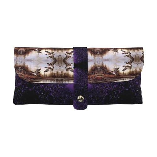 KLMELLMDE Exquisite Stockente Stifteetui, Schnappverschluss Leder Brillentasche Schule Stifteetui Büro Schreibwaren Organizer Make-up Tasche KLMELLMDE Exquisite Stockente Stifteetui, Schnappverschluss Leder Brillentasche Schule Stifteetui Büro Schreibwaren Organizer Make-up Tasche von KLMELLMDE
