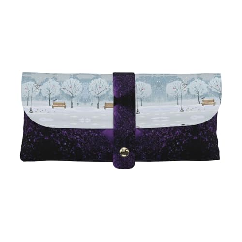 KLMELLMDE Exquisite Vögel im Park an einem verschneiten Tag Stifteetui, Schnappverschluss Leder Brillentasche, Schule Stifteetui, Büro Schreibwaren Organizer, Make-up-Tasche KLMELLMDE Exquisite Vögel im Park an einem verschneiten Tag Stifteetui, Schnappverschluss Leder Brillentasche, Schule Stifteetui, Büro Schreibwaren Organizer, Make-up-Tasche von KLMELLMDE