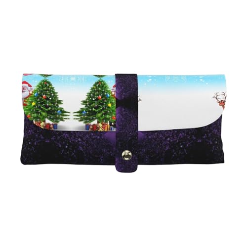 KLMELLMDE Exquisite Weihnachtsmann Weihnachtsbaum Stifteetui Schnappverschluss Leder Brillentasche Schule Stifteetui Büro Schreibwaren Organizer Make-up Tasche KLMELLMDE Exquisite Weihnachtsmann Weihnachtsbaum Stifteetui Schnappverschluss Leder Brillentasche Schule Stifteetui Büro Schreibwaren Organizer Make-up Tasche von KLMELLMDE