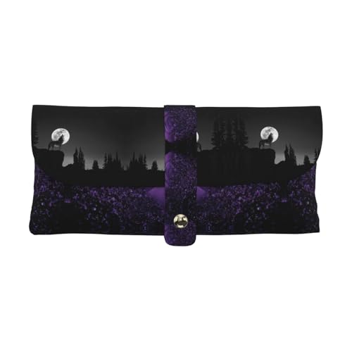 KLMELLMDE Exquisite Wolf Night Moon Stifteetui Schnappverschluss Leder Brillentasche Schule Stifteetui Büro Schreibwaren Organizer Make-up Tasche KLMELLMDE Exquisite Wolf Night Moon Stifteetui Schnappverschluss Leder Brillentasche Schule Stifteetui Büro Schreibwaren Organizer Make-up Tasche von KLMELLMDE