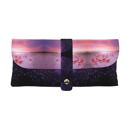KLMELLMDE Exquisite rosa Flamingos Stifteetui Schnappverschluss Leder Brillentasche Schule Stifteetui Büro Schreibwaren Organizer Make-up Tasche KLMELLMDE Exquisite rosa Flamingos Stifteetui Schnappverschluss Leder Brillentasche Schule Stifteetui Büro Schreibwaren Organizer Make-up Tasche von KLMELLMDE
