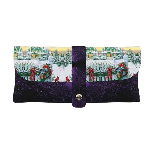 KLMELLMDE Exquisiter Weihnachtsbriefkasten und Geschenke Stifteetui, Schnappverschluss Leder Brillentasche, Schule Stifteetui, Büro Schreibwaren Organizer, Make-up Tasche KLMELLMDE Exquisiter Weihnachtsbriefkasten und Geschenke Stifteetui, Schnappverschluss Leder Brillentasche, Schule Stifteetui, Büro Schreibwaren Organizer, Make-up Tasche von KLMELLMDE