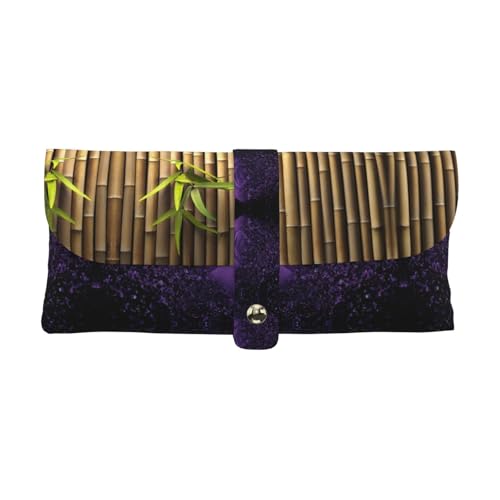 KLMELLMDE Exquisites Feder-Bambus-Federmäppchen, Schnappverschluss, Leder-Brillentasche, Schulstifte-Etui, Büro-Schreibwaren-Organizer, Make-up-Tasche. KLMELLMDE Exquisites Feder-Bambus-Federmäppchen, Schnappverschluss, Leder-Brillentasche, Schulstifte-Etui, Büro-Schreibwaren-Organizer, Make-up-Tasche. von KLMELLMDE