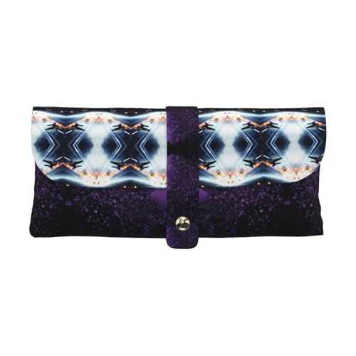 KLMELLMDE Exquisites Flugzeug-Federmäppchen, Schnappverschluss, Leder, Brillentasche, Schulstiftetui, Bürobedarf-Organizer, Make-up-Tasche. von KLMELLMDE