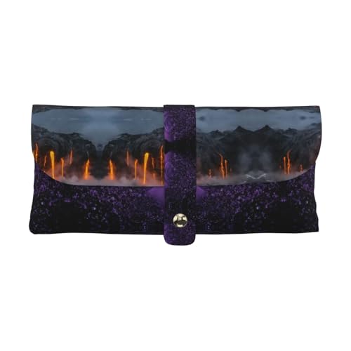 KLMELLMDE Exquisites Kilauea Vulkan Stifteetui Schnappverschluss Leder Brillentasche Schule Stifteetui Büro Schreibwaren Organizer Make-up Tasche KLMELLMDE Exquisites Kilauea Vulkan Stifteetui Schnappverschluss Leder Brillentasche Schule Stifteetui Büro Schreibwaren Organizer Make-up Tasche von KLMELLMDE