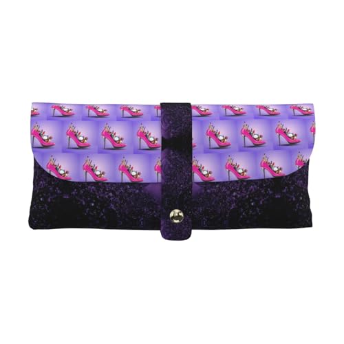 KLMELLMDE Exquisites Schuh- und Make-up-Stiftetui, Schnappverschluss aus Leder, Brillentasche, Schulstiftetui, Bürobedarf-Organizer, Make-up-Tasche. KLMELLMDE Exquisites Schuh- und Make-up-Stiftetui, Schnappverschluss aus Leder, Brillentasche, Schulstiftetui, Bürobedarf-Organizer, Make-up-Tasche. von KLMELLMDE