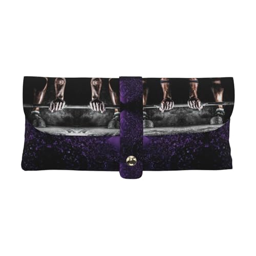 KLMELLMDE Exquisites Sport-Federmäppchen für Gewichtheben, Schnappverschluss, Leder, Brillentasche, Schulstiftetui, Büro-Schreibwaren-Organizer, Make-up-Tasche. KLMELLMDE Exquisites Sport-Federmäppchen für Gewichtheben, Schnappverschluss, Leder, Brillentasche, Schulstiftetui, Büro-Schreibwaren-Organizer, Make-up-Tasche. von KLMELLMDE