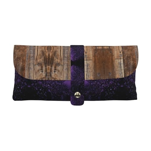 KLMELLMDE Exquisites braunes Stifteetui aus Holz, Schnappverschluss, Leder-Brillentasche, Schulstifte-Etui, Büro-Schreibwaren-Organizer, Make-up-Tasche. KLMELLMDE Exquisites braunes Stifteetui aus Holz, Schnappverschluss, Leder-Brillentasche, Schulstifte-Etui, Büro-Schreibwaren-Organizer, Make-up-Tasche. von KLMELLMDE