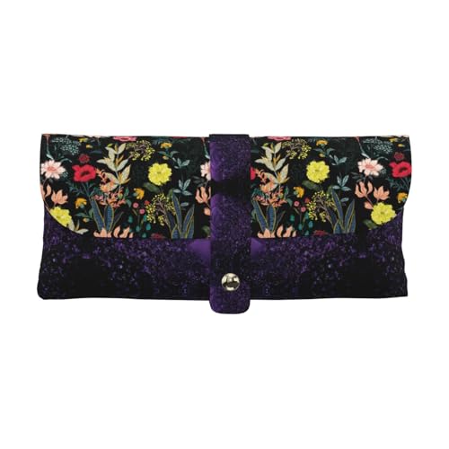 KLMELLMDE Exquisites buntes Boho-Blumen-Stiftetui, Schnappverschluss, Leder-Brillenetui, Schulstifte-Etui, Büro-Schreibwaren-Organizer, Make-up-Tasche. KLMELLMDE Exquisites buntes Boho-Blumen-Stiftetui, Schnappverschluss, Leder-Brillenetui, Schulstifte-Etui, Büro-Schreibwaren-Organizer, Make-up-Tasche. von KLMELLMDE