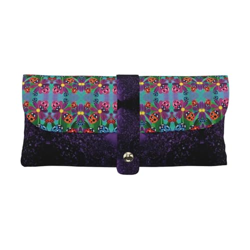 KLMELLMDE Exquisites buntes Marienkäfer-Federmäppchen, Schnappverschluss, Leder-Brillenetui, Schul-Federmäppchen, Bürobedarf-Organizer, Make-up-Tasche. KLMELLMDE Exquisites buntes Marienkäfer-Federmäppchen, Schnappverschluss, Leder-Brillenetui, Schul-Federmäppchen, Bürobedarf-Organizer, Make-up-Tasche. von KLMELLMDE