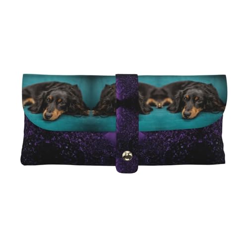 KLMELLMDE Exquisites niedliches Hunde-Federmäppchen, Schnappverschluss, Leder-Brillentasche, Schul-Federmäppchen, Bürobedarf-Organizer, Make-up-Tasche. KLMELLMDE Exquisites niedliches Hunde-Federmäppchen, Schnappverschluss, Leder-Brillentasche, Schul-Federmäppchen, Bürobedarf-Organizer, Make-up-Tasche. von KLMELLMDE