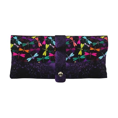 KLMELLMDE Exquisites süßes Libellen-Federmäppchen, Schnappverschluss, Leder-Brillentasche, Schulstiftetui, Büro-Schreibwaren-Organizer, Make-up-Tasche. KLMELLMDE Exquisites süßes Libellen-Federmäppchen, Schnappverschluss, Leder-Brillentasche, Schulstiftetui, Büro-Schreibwaren-Organizer, Make-up-Tasche. von KLMELLMDE
